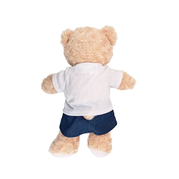 Build-A-Bear Happy Hugs Bear Be Miraculous Shirt Denim Skirt Ladybug Cat Noir - Picture 2 of 10